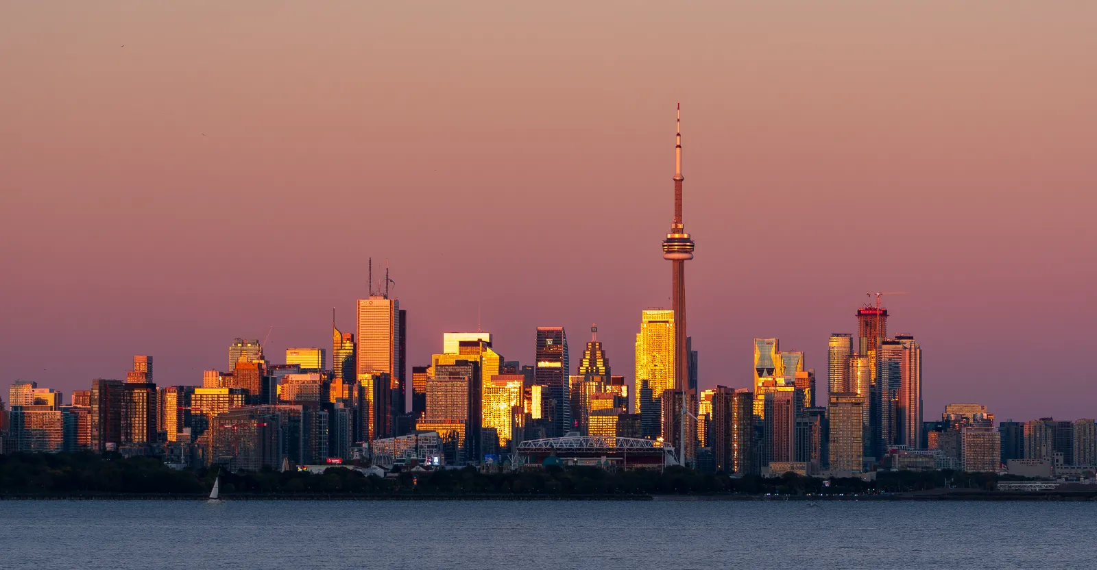 Toronto sunset before the moon alignment