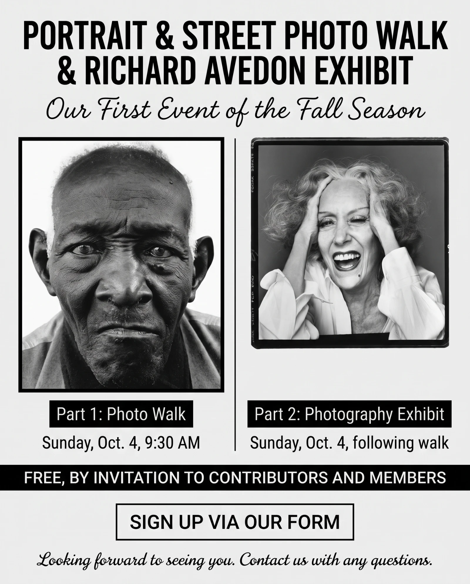 Immortals Richard Avedon Photo Exhibit - Street and Portrait Photo Workshop