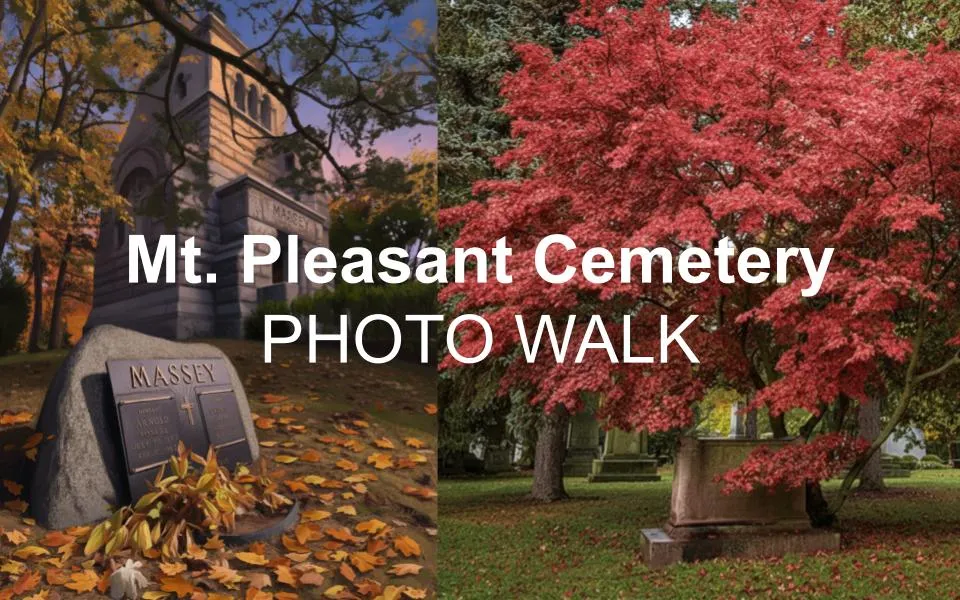Toronto fall photo walk at Mt Pleasant Cemetery with Tdot Shots and Rob Mee